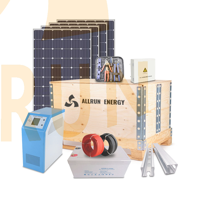 Наземная гибридная солнечная система с включением / выключением, 5 кВт